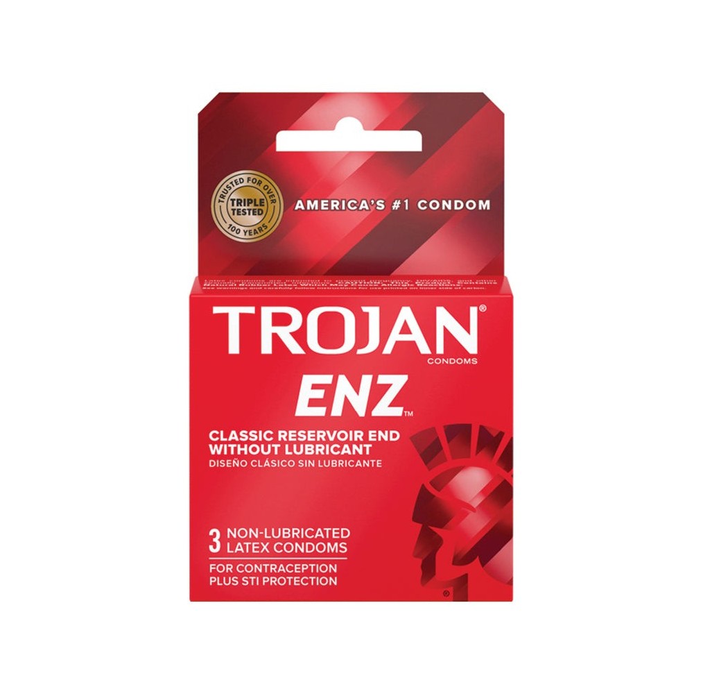 Trojan Enz Non-Lubricated Condoms (3 Pack)